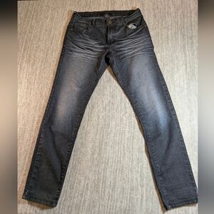 M. Society Men's Tapered Distressed Jeans 32x30 Dark Wash